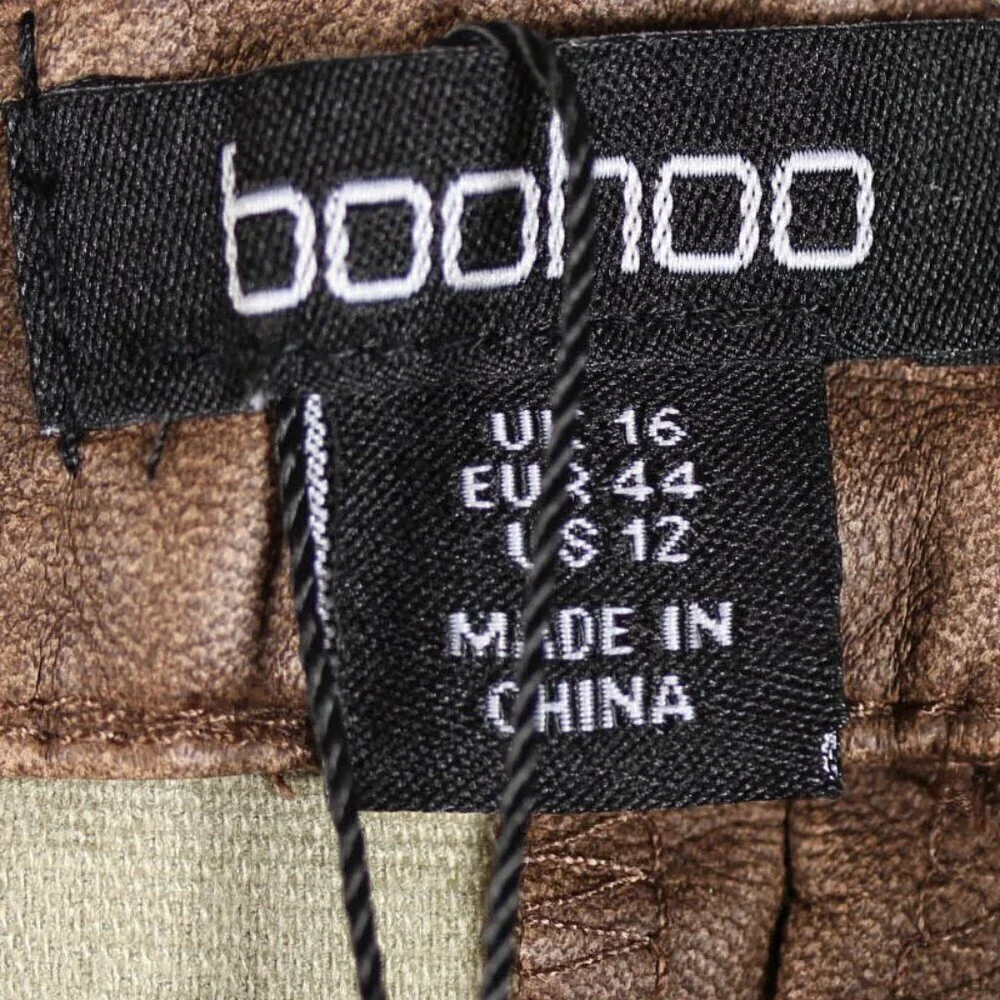 Boohoo washed faux